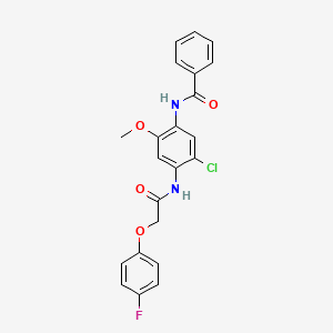 molecular formula C22H18ClFN2O4 B5107313 N-(5-chloro-4-{[(4-fluorophenoxy)acetyl]amino}-2-methoxyphenyl)benzamide 