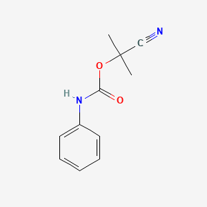 molecular formula C11H12N2O2 B5107324 1-cyano-1-methylethyl phenylcarbamate CAS No. 3686-18-8