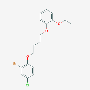 molecular formula C18H20BrClO3 B5107329 2-bromo-4-chloro-1-[4-(2-ethoxyphenoxy)butoxy]benzene 