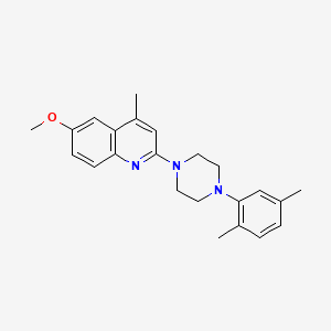 2-[4-(2,5-dimethylphenyl)-1-piperazinyl]-6-methoxy-4-methylquinoline
