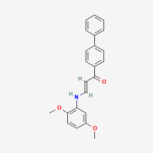 molecular formula C23H21NO3 B5107357 1-(4-biphenylyl)-3-[(2,5-dimethoxyphenyl)amino]-2-propen-1-one 