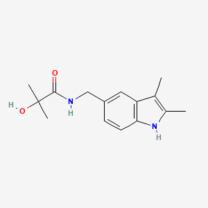 molecular formula C15H20N2O2 B5107368 N-[(2,3-dimethyl-1H-indol-5-yl)methyl]-2-hydroxy-2-methylpropanamide 