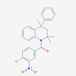 molecular formula C25H23ClN2O3 B5107384 1-(4-chloro-3-nitrobenzoyl)-2,2,4-trimethyl-4-phenyl-1,2,3,4-tetrahydroquinoline 