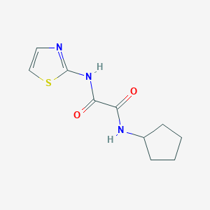 molecular formula C10H13N3O2S B5107398 N-cyclopentyl-N'-1,3-thiazol-2-ylethanediamide 