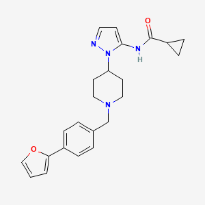 molecular formula C23H26N4O2 B5107409 N-(1-{1-[4-(2-furyl)benzyl]-4-piperidinyl}-1H-pyrazol-5-yl)cyclopropanecarboxamide 