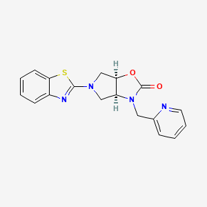 molecular formula C18H16N4O2S B5107411 (3aS*,6aR*)-5-(1,3-benzothiazol-2-yl)-3-(2-pyridinylmethyl)hexahydro-2H-pyrrolo[3,4-d][1,3]oxazol-2-one 