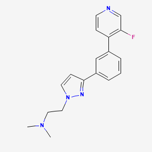 (2-{3-[3-(3-fluoro-4-pyridinyl)phenyl]-1H-pyrazol-1-yl}ethyl)dimethylamine