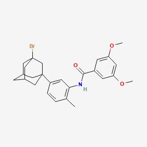molecular formula C26H30BrNO3 B5107421 N-[5-(3-bromo-1-adamantyl)-2-methylphenyl]-3,5-dimethoxybenzamide 