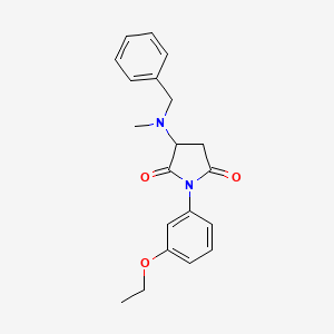 molecular formula C20H22N2O3 B5107430 3-[benzyl(methyl)amino]-1-(3-ethoxyphenyl)-2,5-pyrrolidinedione 