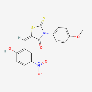 molecular formula C17H12N2O5S2 B5107432 5-(2-hydroxy-5-nitrobenzylidene)-3-(4-methoxyphenyl)-2-thioxo-1,3-thiazolidin-4-one 
