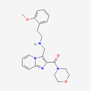 molecular formula C22H26N4O3 B5107450 2-(2-methoxyphenyl)-N-{[2-(4-morpholinylcarbonyl)imidazo[1,2-a]pyridin-3-yl]methyl}ethanamine 