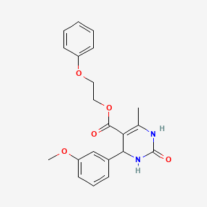 molecular formula C21H22N2O5 B5107459 2-phenoxyethyl 4-(3-methoxyphenyl)-6-methyl-2-oxo-1,2,3,4-tetrahydro-5-pyrimidinecarboxylate 