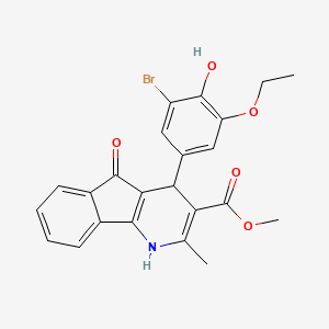 molecular formula C23H20BrNO5 B5107466 methyl 4-(3-bromo-5-ethoxy-4-hydroxyphenyl)-2-methyl-5-oxo-4,5-dihydro-1H-indeno[1,2-b]pyridine-3-carboxylate 