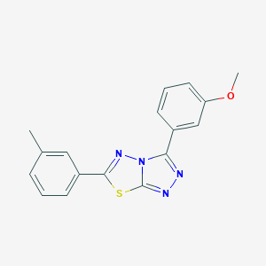 molecular formula C17H14N4OS B510750 3-(3-Methoxyphenyl)-6-(3-methylphenyl)[1,2,4]triazolo[3,4-b][1,3,4]thiadiazole CAS No. 578698-56-3