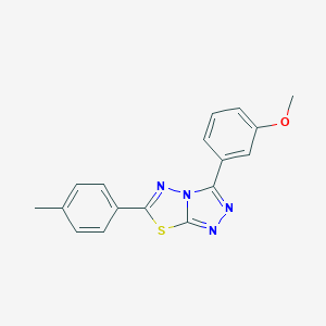 molecular formula C17H14N4OS B510751 3-(3-Methoxyphenyl)-6-(4-methylphenyl)[1,2,4]triazolo[3,4-b][1,3,4]thiadiazole CAS No. 577764-20-6