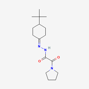 molecular formula C16H27N3O2 B5107526 N'-(4-tert-butylcyclohexylidene)-2-oxo-2-(1-pyrrolidinyl)acetohydrazide 