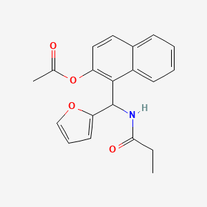 molecular formula C20H19NO4 B5107534 1-[2-furyl(propionylamino)methyl]-2-naphthyl acetate 