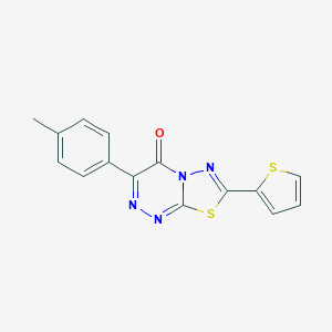molecular formula C15H10N4OS2 B510754 3-(4-methylphenyl)-7-(2-thienyl)-4H-[1,3,4]thiadiazolo[2,3-c][1,2,4]triazin-4-one CAS No. 929850-86-2