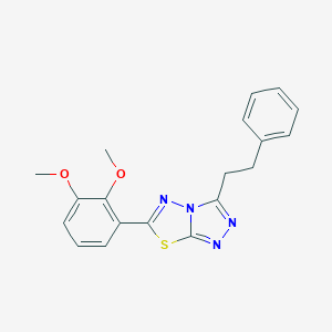 molecular formula C19H18N4O2S B510755 6-(2,3-Dimethoxyphenyl)-3-(2-phenylethyl)[1,2,4]triazolo[3,4-b][1,3,4]thiadiazole CAS No. 947045-82-1