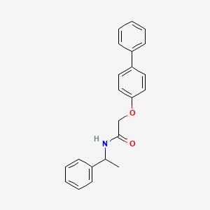 molecular formula C22H21NO2 B5107557 2-(4-biphenylyloxy)-N-(1-phenylethyl)acetamide 