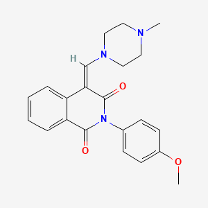 molecular formula C22H23N3O3 B5107576 2-(4-methoxyphenyl)-4-[(4-methyl-1-piperazinyl)methylene]-1,3(2H,4H)-isoquinolinedione 