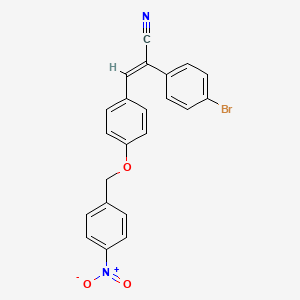 molecular formula C22H15BrN2O3 B5107580 2-(4-bromophenyl)-3-{4-[(4-nitrobenzyl)oxy]phenyl}acrylonitrile 