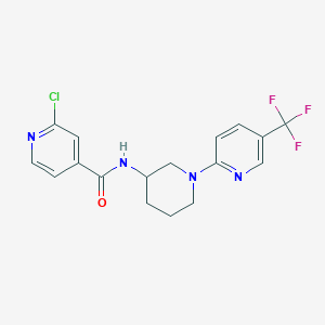 molecular formula C17H16ClF3N4O B5107589 2-chloro-N-{1-[5-(trifluoromethyl)-2-pyridinyl]-3-piperidinyl}isonicotinamide 