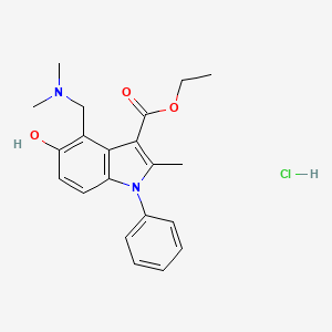 molecular formula C21H25ClN2O3 B5107599 ethyl 4-[(dimethylamino)methyl]-5-hydroxy-2-methyl-1-phenyl-1H-indole-3-carboxylate hydrochloride 