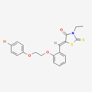 molecular formula C20H18BrNO3S2 B5107622 5-{2-[2-(4-bromophenoxy)ethoxy]benzylidene}-3-ethyl-2-thioxo-1,3-thiazolidin-4-one 