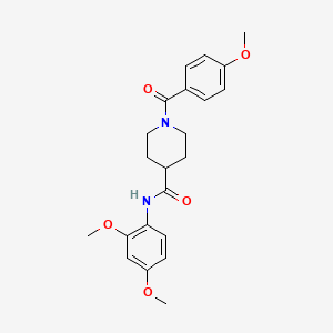 molecular formula C22H26N2O5 B5107629 N-(2,4-dimethoxyphenyl)-1-(4-methoxybenzoyl)-4-piperidinecarboxamide 