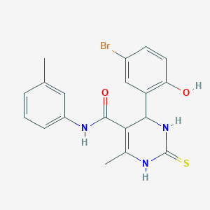 molecular formula C19H18BrN3O2S B5107637 4-(5-bromo-2-hydroxyphenyl)-6-methyl-N-(3-methylphenyl)-2-thioxo-1,2,3,4-tetrahydro-5-pyrimidinecarboxamide 