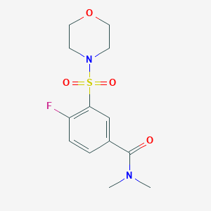 molecular formula C13H17FN2O4S B5107641 4-fluoro-N,N-dimethyl-3-(4-morpholinylsulfonyl)benzamide 