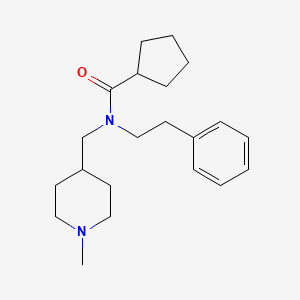 molecular formula C21H32N2O B5107647 N-[(1-methyl-4-piperidinyl)methyl]-N-(2-phenylethyl)cyclopentanecarboxamide 