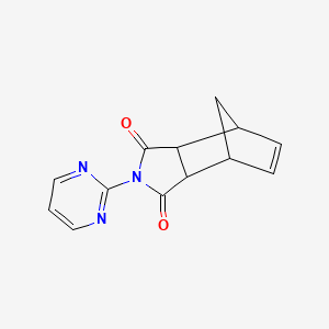 molecular formula C13H11N3O2 B5107660 4-(2-pyrimidinyl)-4-azatricyclo[5.2.1.0~2,6~]dec-8-ene-3,5-dione 