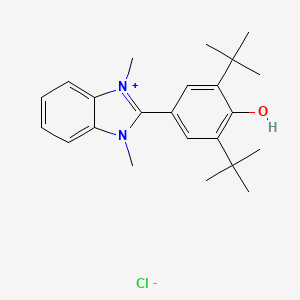 molecular formula C23H31ClN2O B5107676 2-(3,5-di-tert-butyl-4-hydroxyphenyl)-1,3-dimethyl-1H-3,1-benzimidazol-3-ium chloride 