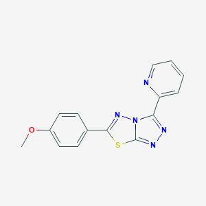 molecular formula C15H11N5OS B510768 6-(4-Methoxyphenyl)-3-(2-pyridyl)[1,2,4]triazolo[3,4-b][1,3,4]thiadiazole CAS No. 843624-20-4