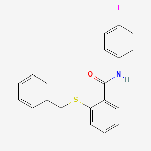 2-(benzylthio)-N-(4-iodophenyl)benzamide