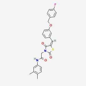 N-(3,4-dimethylphenyl)-2-(5-{3-[(4-fluorobenzyl)oxy]benzylidene}-2,4-dioxo-1,3-thiazolidin-3-yl)acetamide