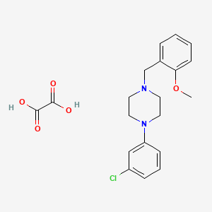 molecular formula C20H23ClN2O5 B5107713 1-(3-chlorophenyl)-4-(2-methoxybenzyl)piperazine oxalate 
