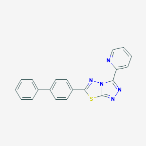 molecular formula C20H13N5S B510775 6-[1,1'-Biphenyl]-4-yl-3-(2-pyridinyl)[1,2,4]triazolo[3,4-b][1,3,4]thiadiazole CAS No. 929964-38-5