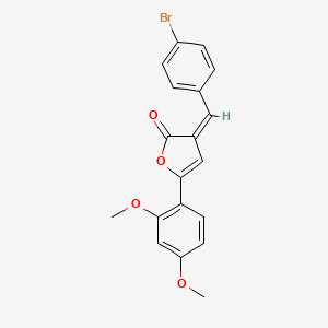 molecular formula C19H15BrO4 B5107785 3-(4-bromobenzylidene)-5-(2,4-dimethoxyphenyl)-2(3H)-furanone 