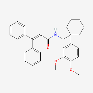 molecular formula C30H33NO3 B5107791 N-{[1-(3,4-dimethoxyphenyl)cyclohexyl]methyl}-3,3-diphenylacrylamide 