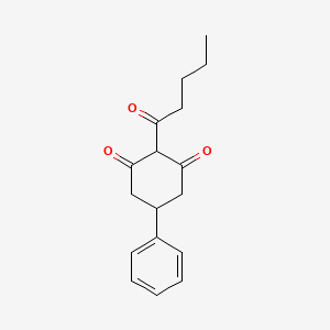 molecular formula C17H20O3 B5107799 2-pentanoyl-5-phenyl-1,3-cyclohexanedione 