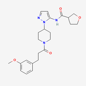 N-(1-{1-[3-(3-methoxyphenyl)propanoyl]-4-piperidinyl}-1H-pyrazol-5-yl)tetrahydro-3-furancarboxamide