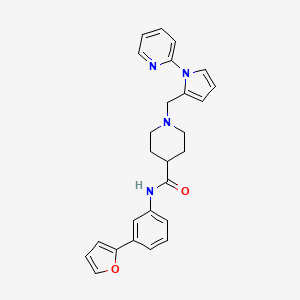 N-[3-(2-furyl)phenyl]-1-{[1-(2-pyridinyl)-1H-pyrrol-2-yl]methyl}-4-piperidinecarboxamide
