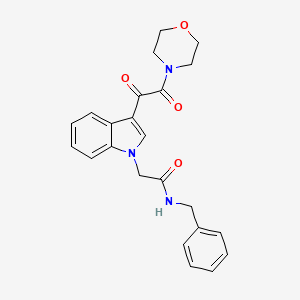molecular formula C23H23N3O4 B5107820 N-benzyl-2-{3-[4-morpholinyl(oxo)acetyl]-1H-indol-1-yl}acetamide 