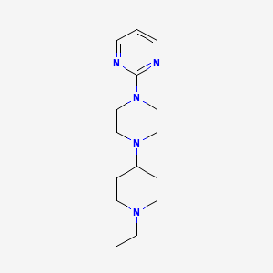 molecular formula C15H25N5 B5107842 2-[4-(1-ethyl-4-piperidinyl)-1-piperazinyl]pyrimidine 