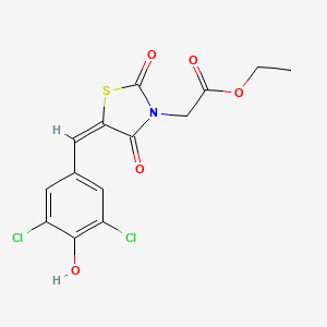 molecular formula C14H11Cl2NO5S B5107848 ethyl [5-(3,5-dichloro-4-hydroxybenzylidene)-2,4-dioxo-1,3-thiazolidin-3-yl]acetate 