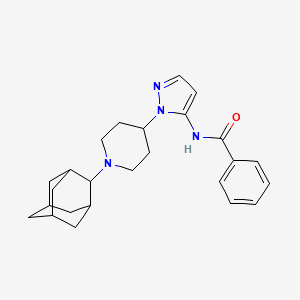 molecular formula C25H32N4O B5107859 N-{1-[1-(2-adamantyl)-4-piperidinyl]-1H-pyrazol-5-yl}benzamide 