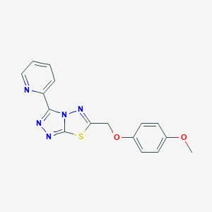 6-[(4-Methoxyphenoxy)methyl]-3-(2-pyridinyl)[1,2,4]triazolo[3,4-b][1,3,4]thiadiazole